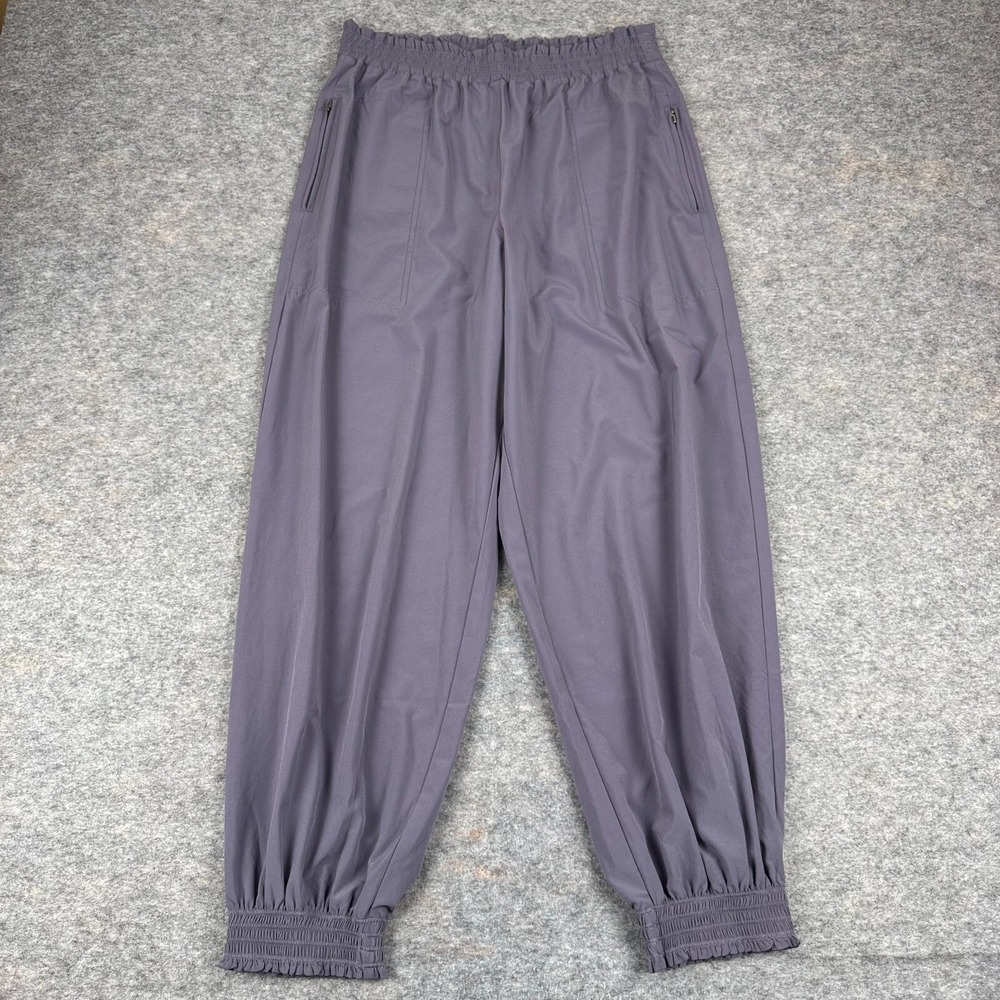 Athleta Savannah Jogger Pants Polyester Stretch Purple Womens 10